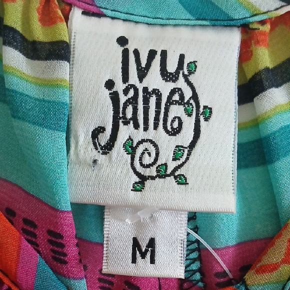 NWOT Ivy Jane Sheer Striped Coverup with Fringe - Picture 2 of 9